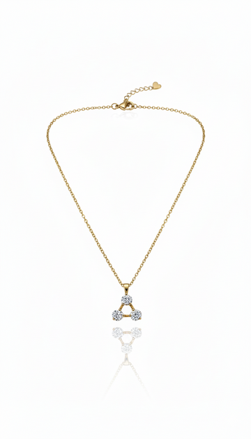 Sparkly Studs Gold Necklace