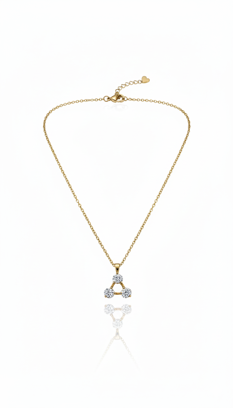 Sparkly Studs Gold Necklace