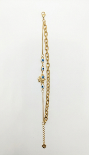 Evil Eye Double Layered Bracelet