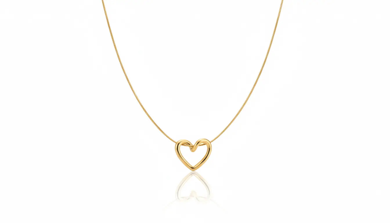 Twisted Heart Gold Necklace