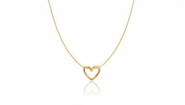 Twisted Heart Gold Necklace