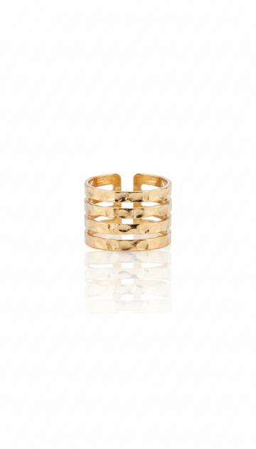 Textured Layers Chunky Ring