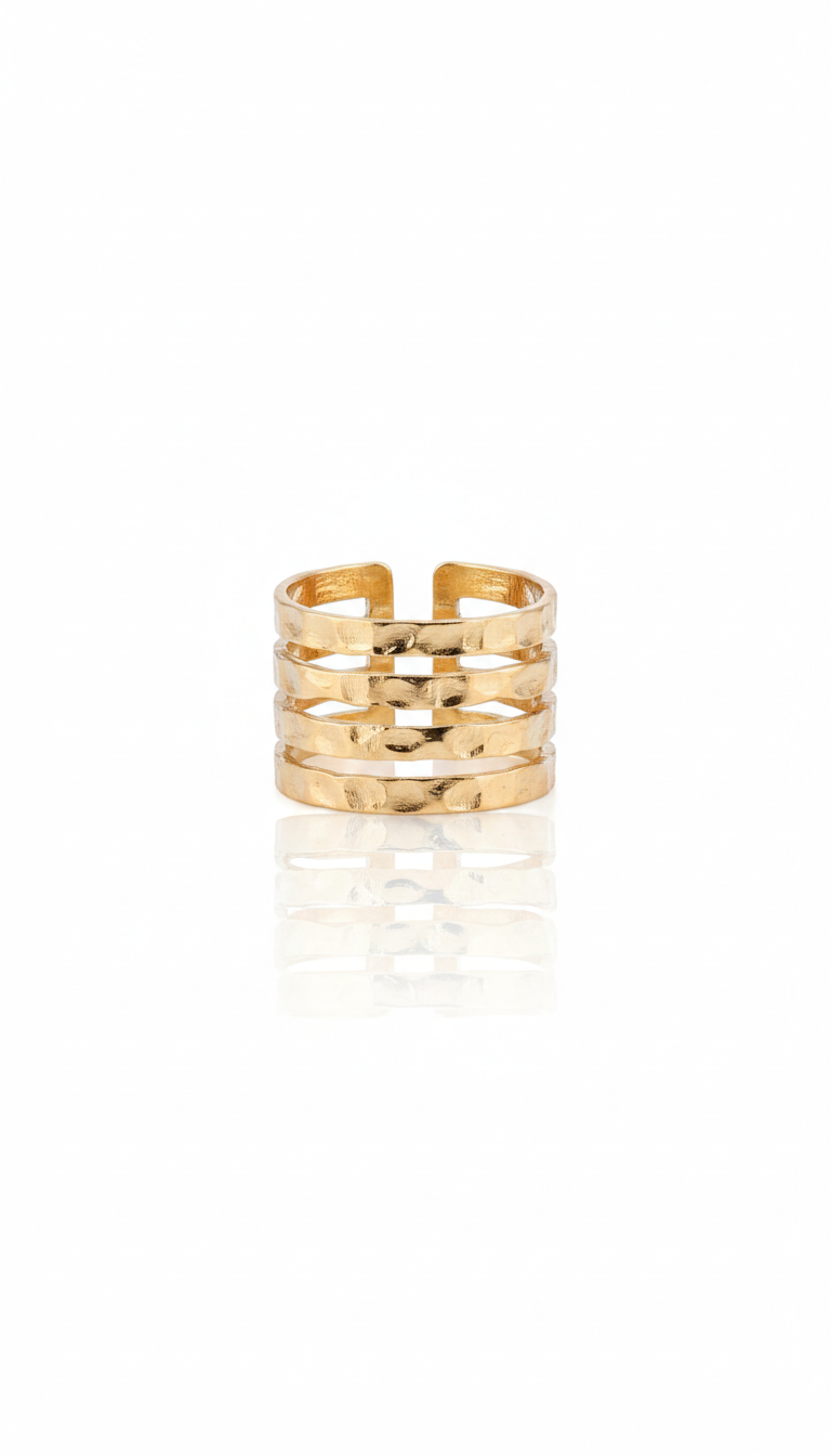 Textured Layers Chunky Ring
