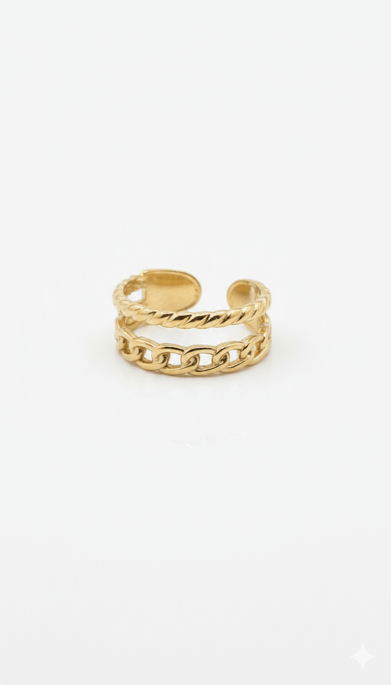 Double Layered Chunky Ring