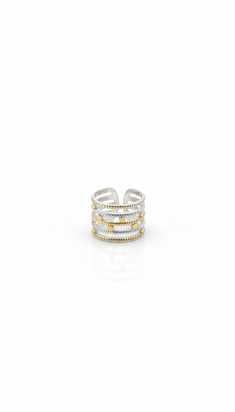 Layered Mixed Chunky Ring