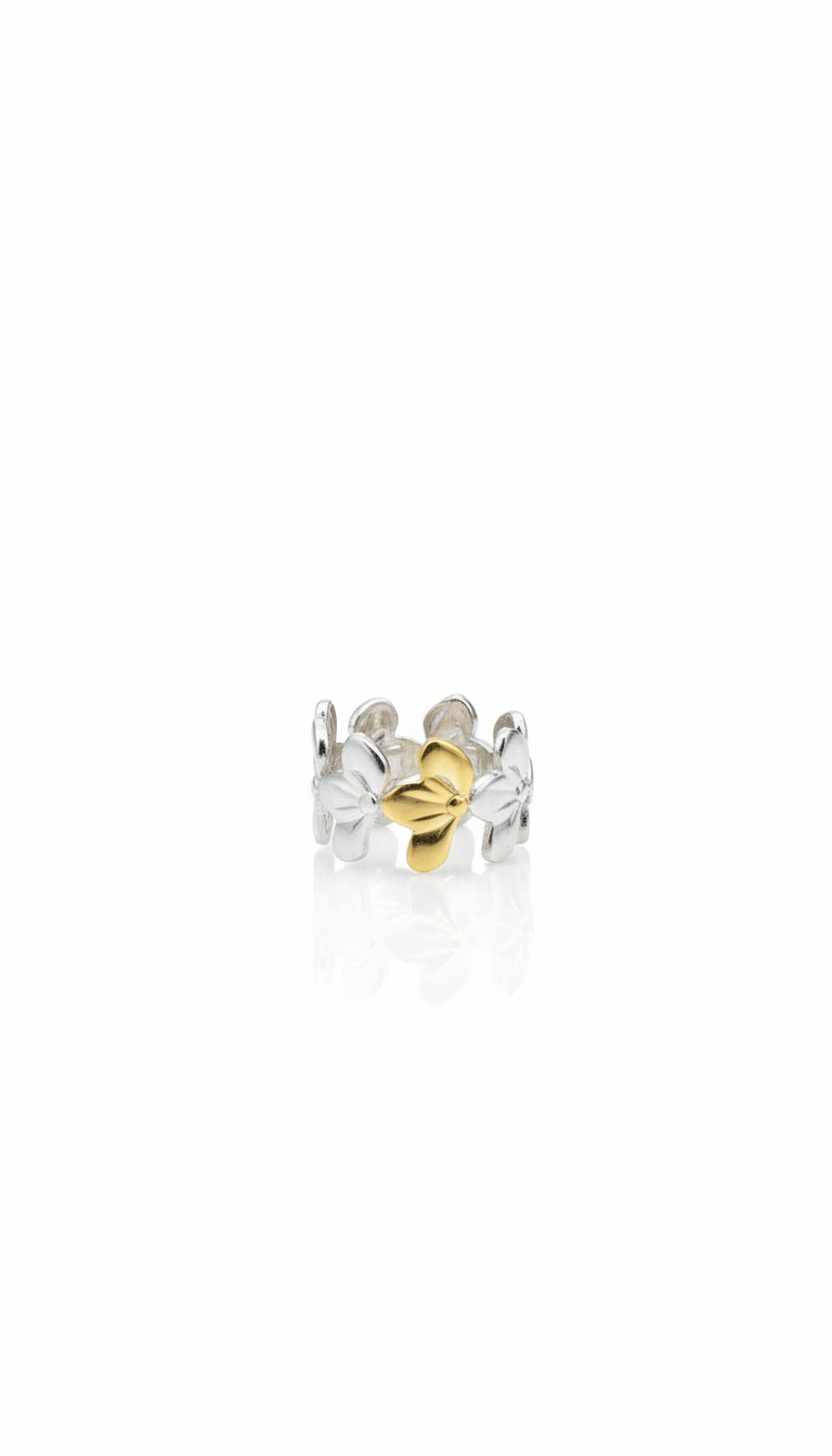 Flowers Mixed Chunky Ring