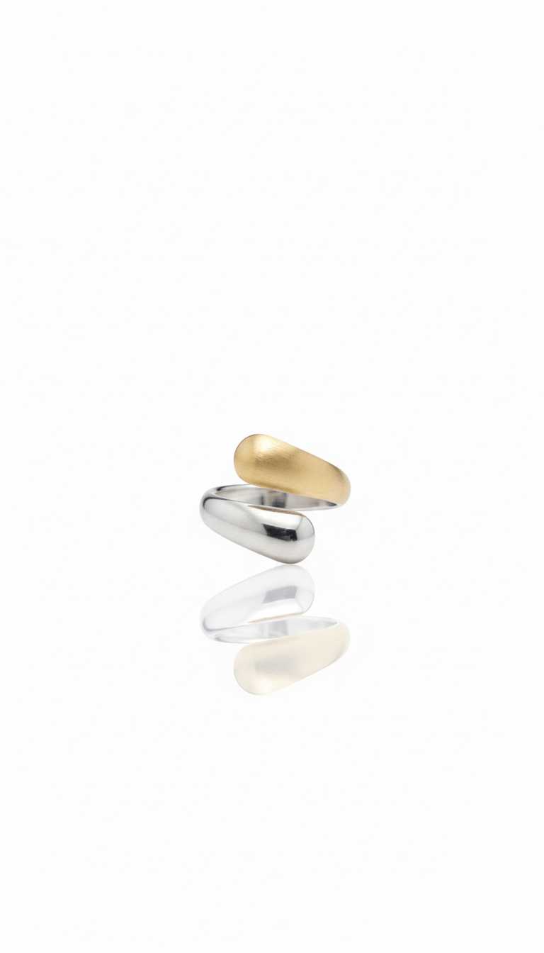 Yin&Yang Mixed Chunky Ring