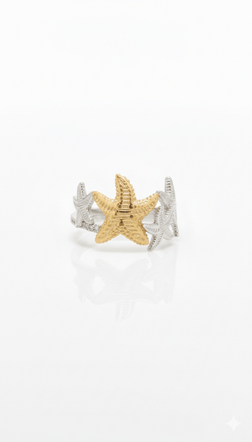 Starfish Mixed Chunky Ring