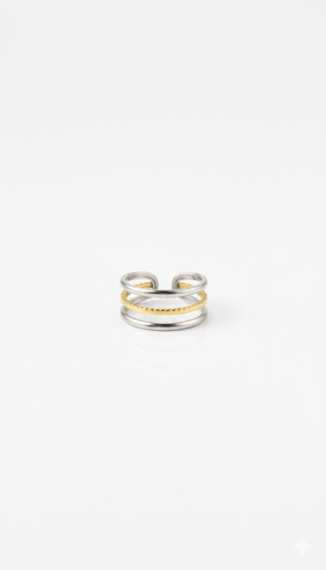 Layered 3.0 Mixed Chunky Ring