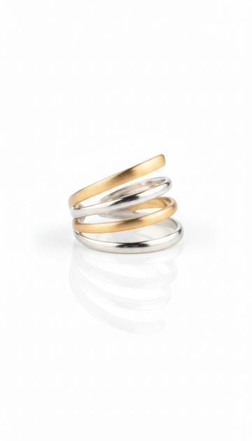Layered 4.0 Mixed Chunky Ring