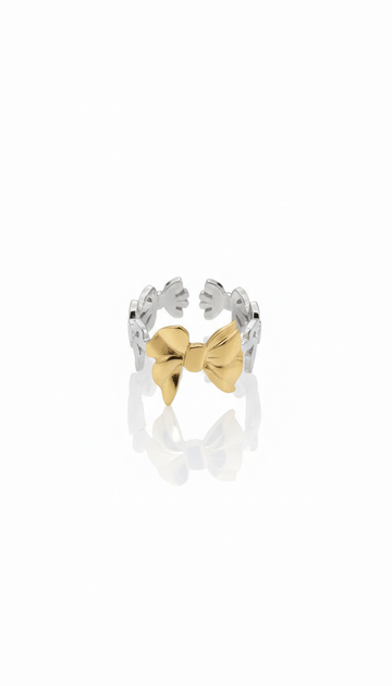 Bow Mixed Chunky Ring