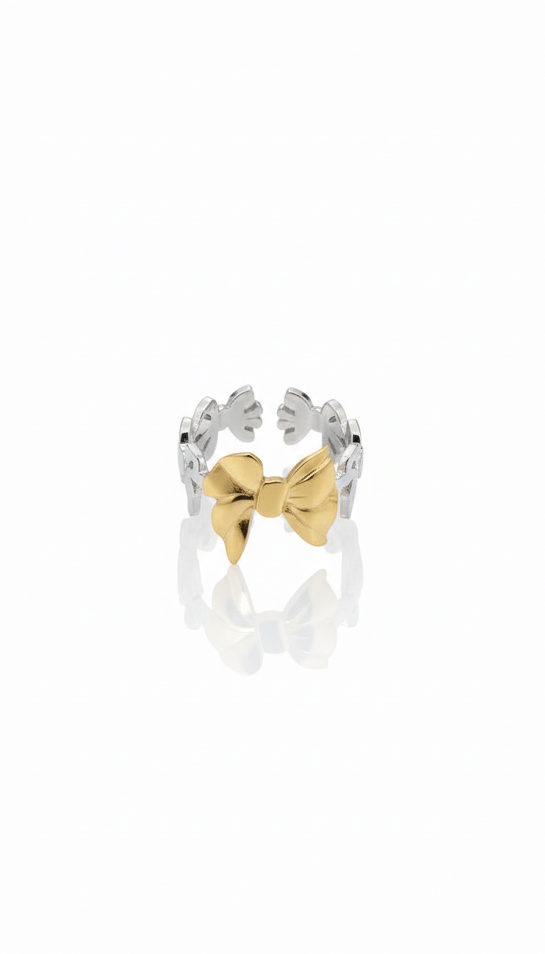 Bow Mixed Chunky Ring