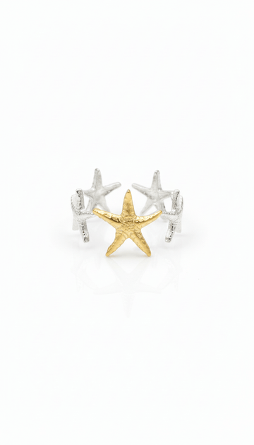 Mini Starfish Mixed Chunky Ring