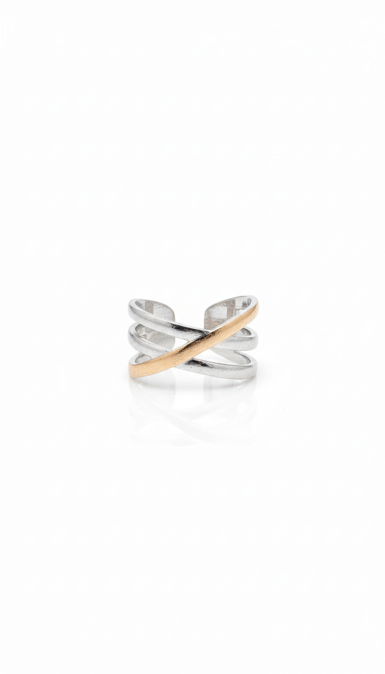Orbit Mixed Chunky Ring